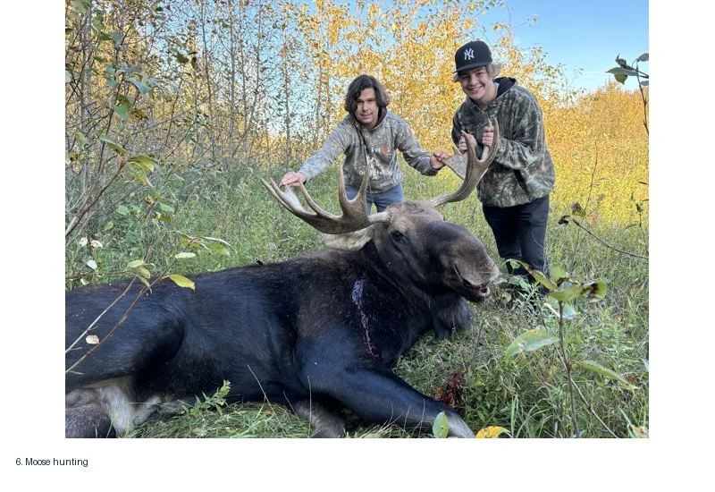 Youth moose hunting on a Kisik Youth Wellness land-based camp